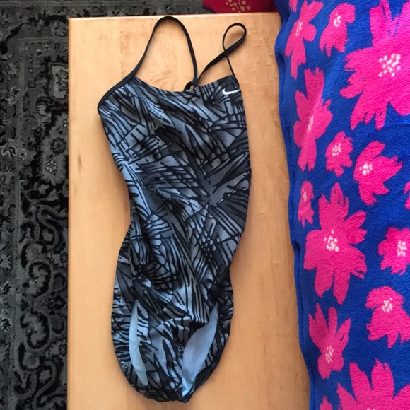 nike cut out tank swimsuit